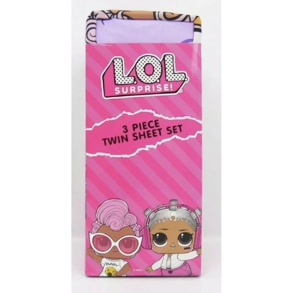 L.O.L Surprise 3‎ Piece Microfiber Twin Sheet Set-